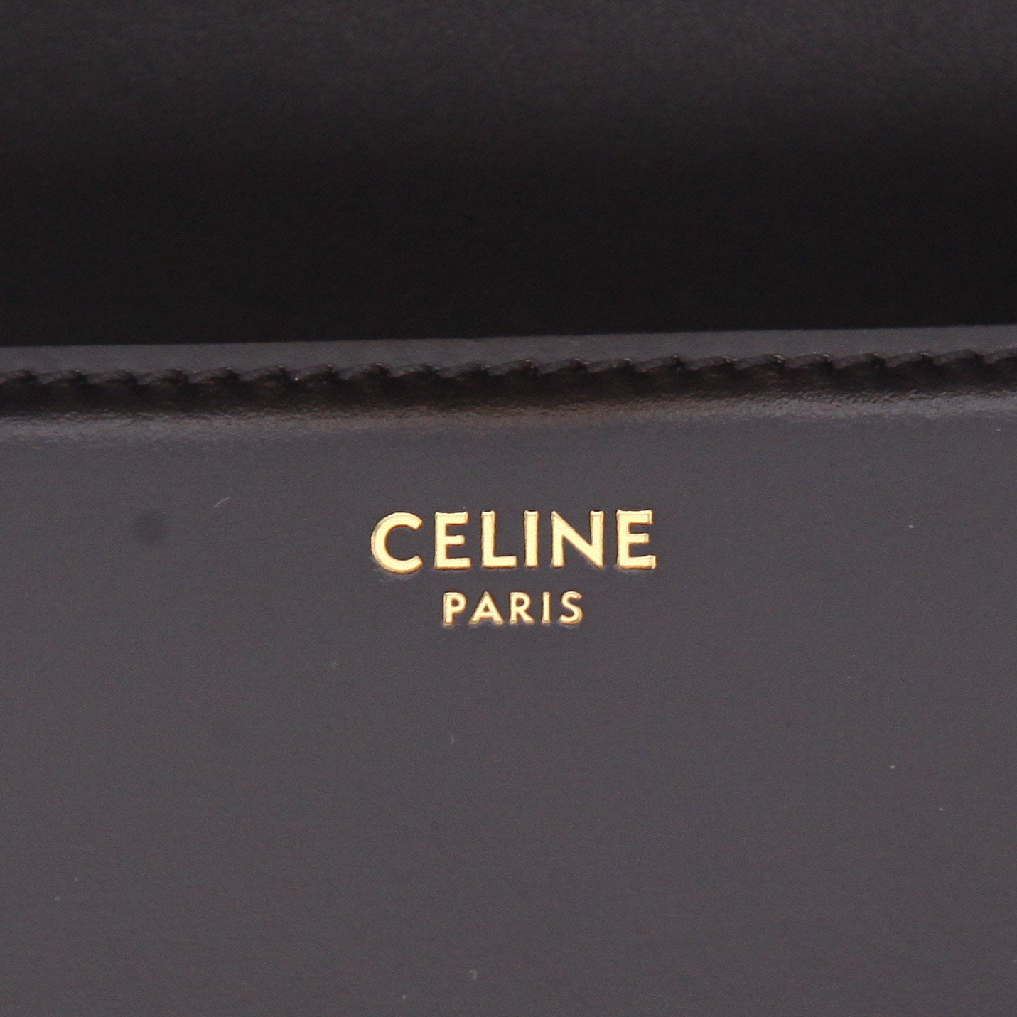 Celine  Claude handbag  in black leather - Detail D2