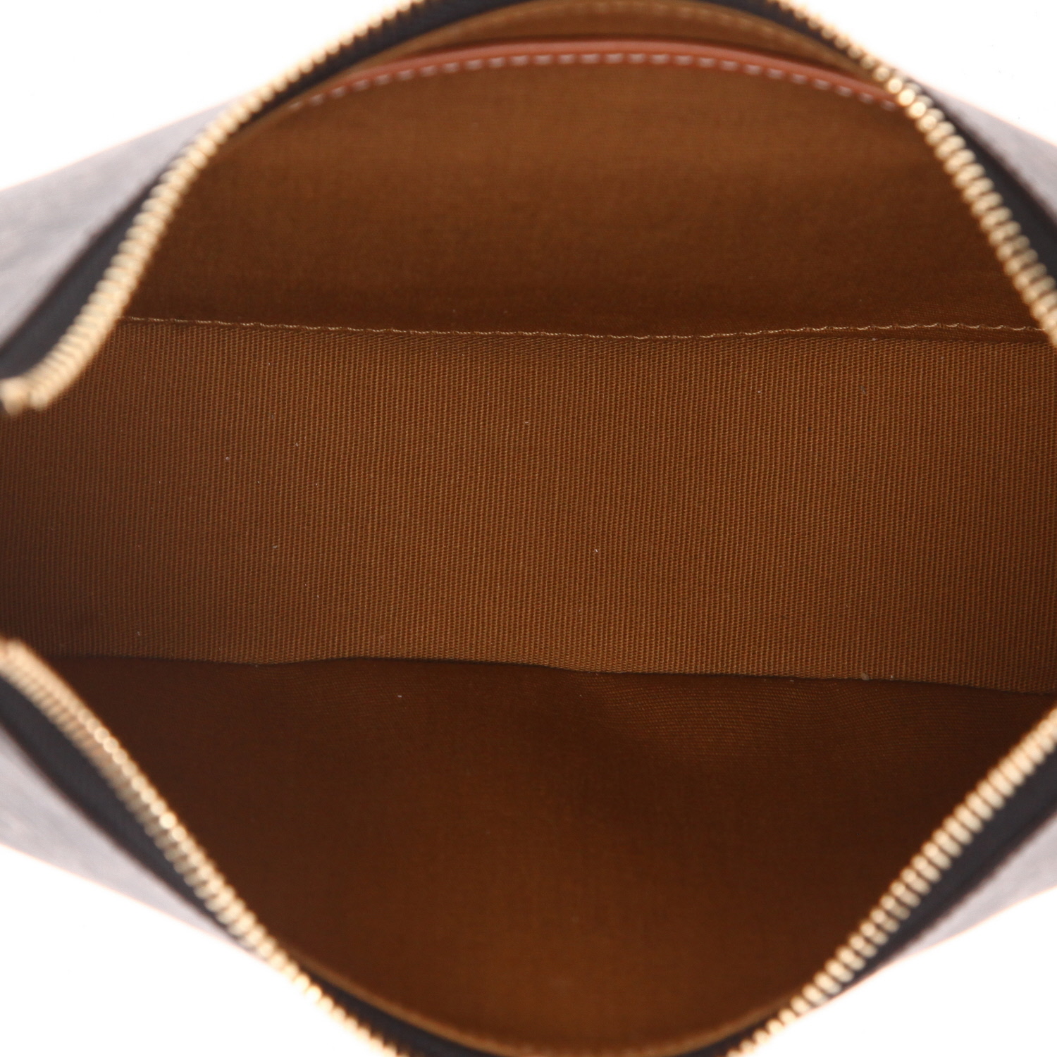 Bolso de mano Celine  Ava modelo mediano  en tejido "Triomphe" y cuero marrón - Detail D3