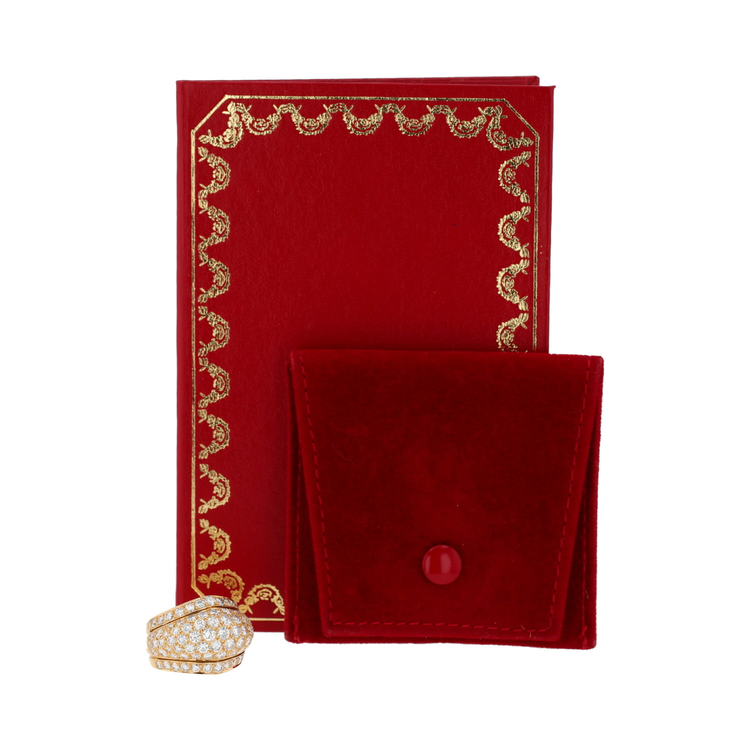 Cartier Nigeria ring in yellow gold and diamonds - Detail D2