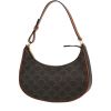 Celine  Ava medium model  handbag  "Triomphe" canvas  and brown leather - 00pp thumbnail