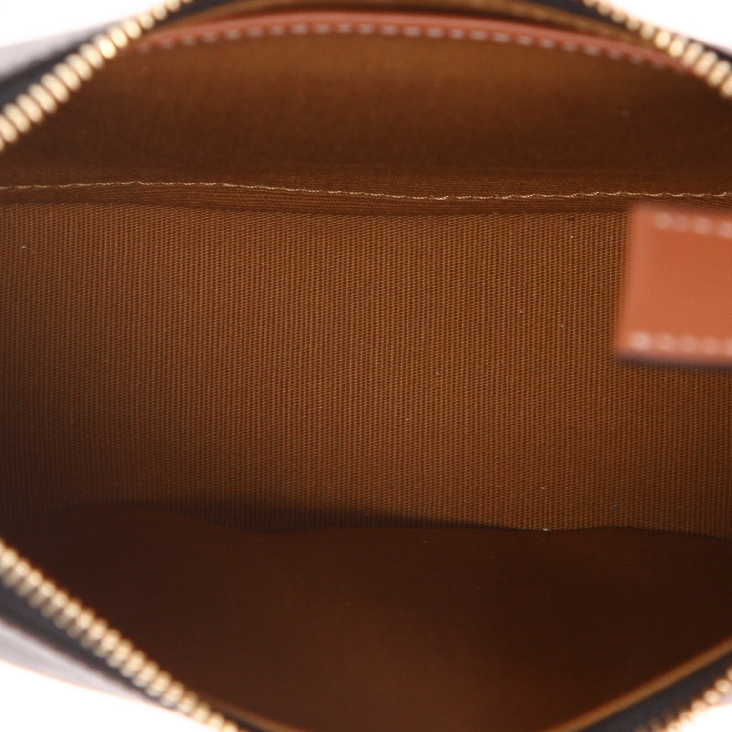 Celine  Ava medium model  handbag  "Triomphe" canvas  and brown leather - Detail D3
