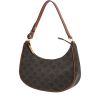 Celine  Ava medium model  handbag  "Triomphe" canvas  and brown leather - 00pp thumbnail