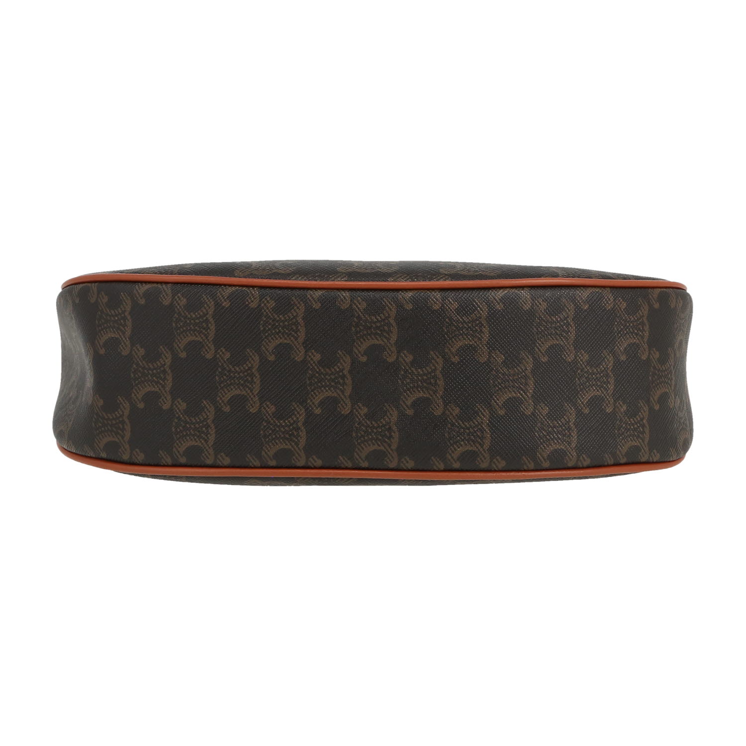 Celine Ava handbag in brown Triomphe canvas and brown leather - Detail D1