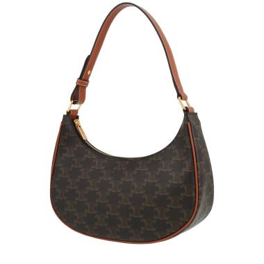 Bolso de mano Celine «Ava» de lona Triomphe marrón y piel marrón