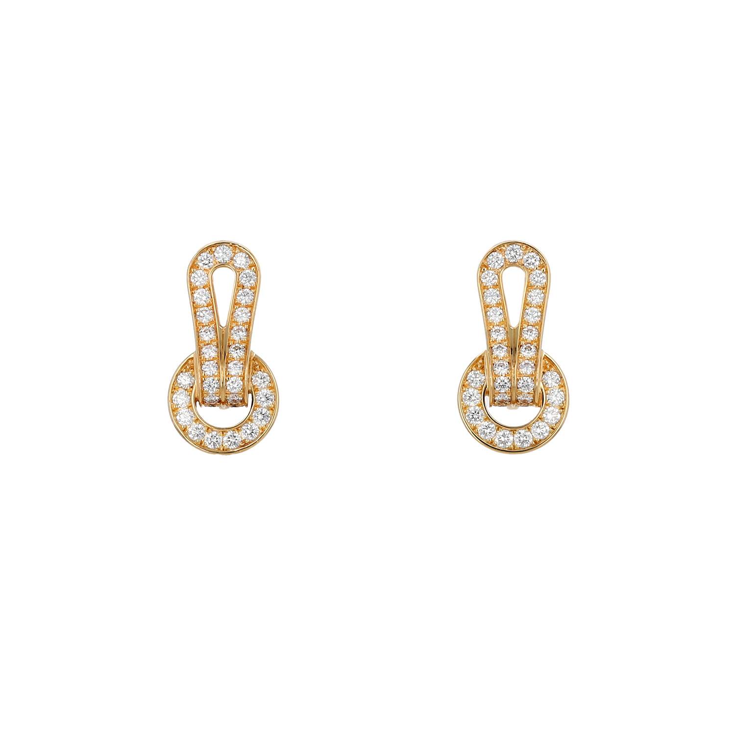 Agrafe Earrings In Yellow And Diamonds
