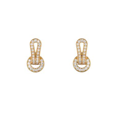 Pendientes Cartier Agrafe de oro amarillo y diamantes