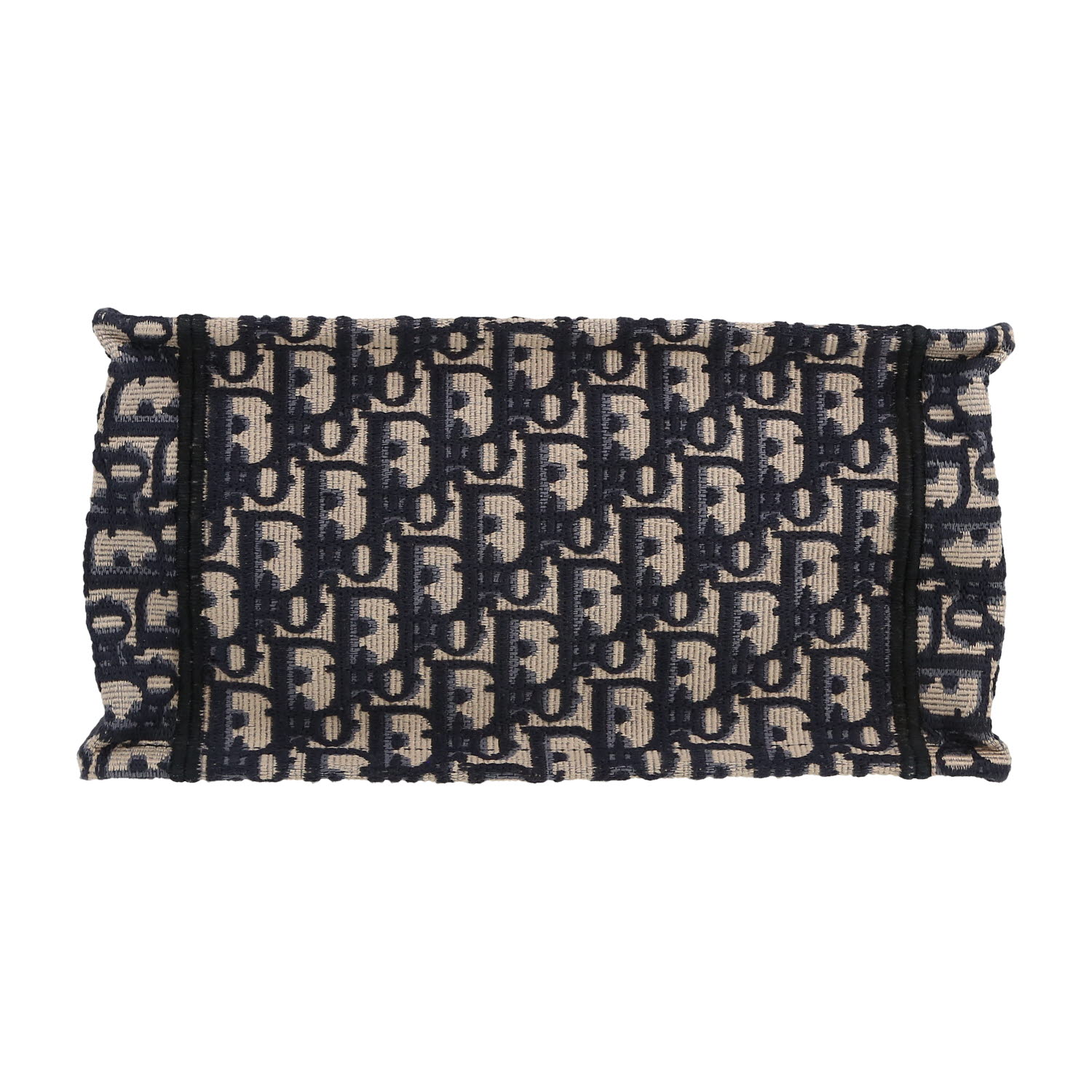 Dior  Book Tote small model  shopping bag  in blue and beige monogram canvas Oblique - Detail D1