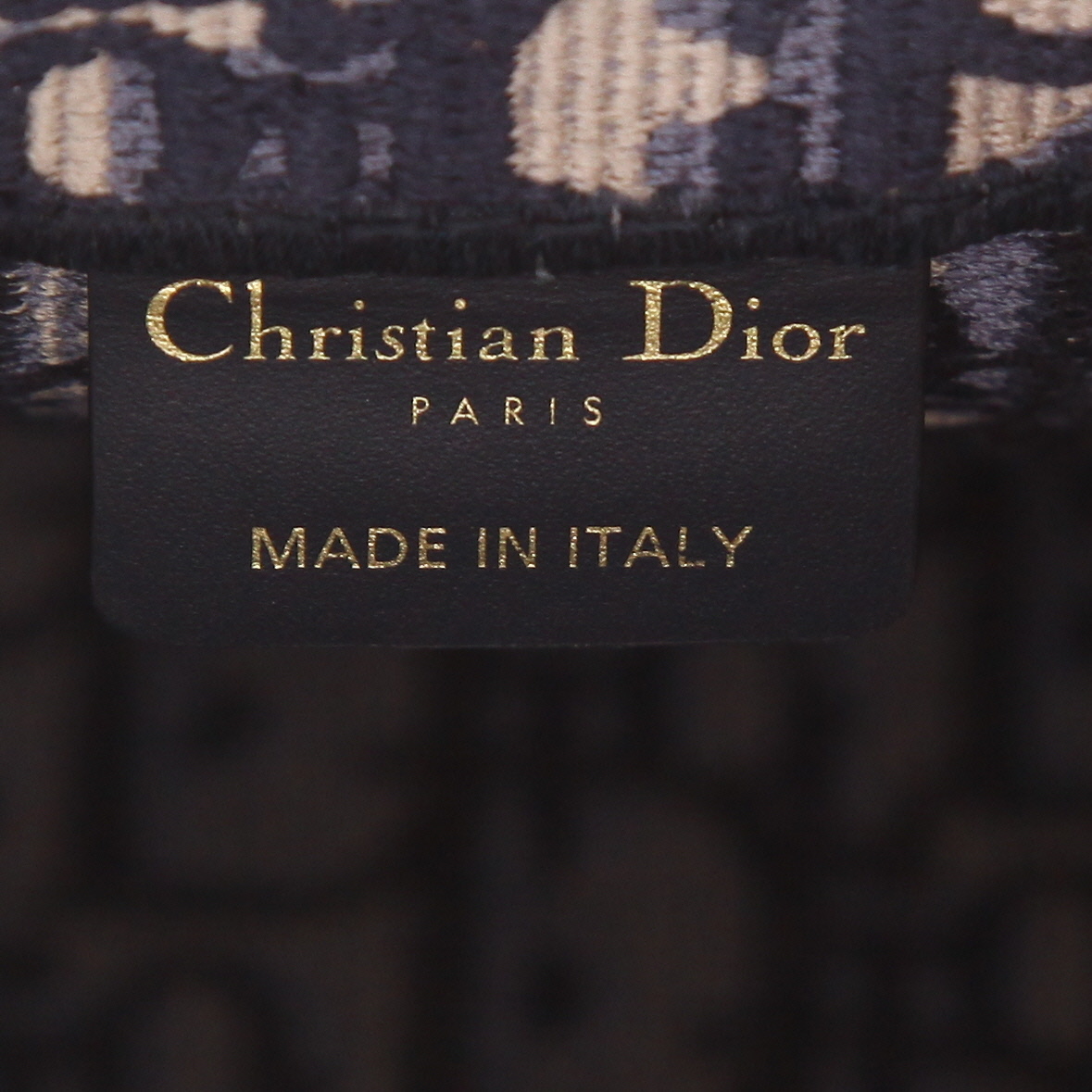 Shopping bag Dior  Book Tote modello piccolo  in tessuto a monogramma Oblique blu e beige - Detail D2