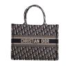 Dior  Book Tote medium model  shopping bag  in blue and beige monogram canvas Oblique - 360 thumbnail