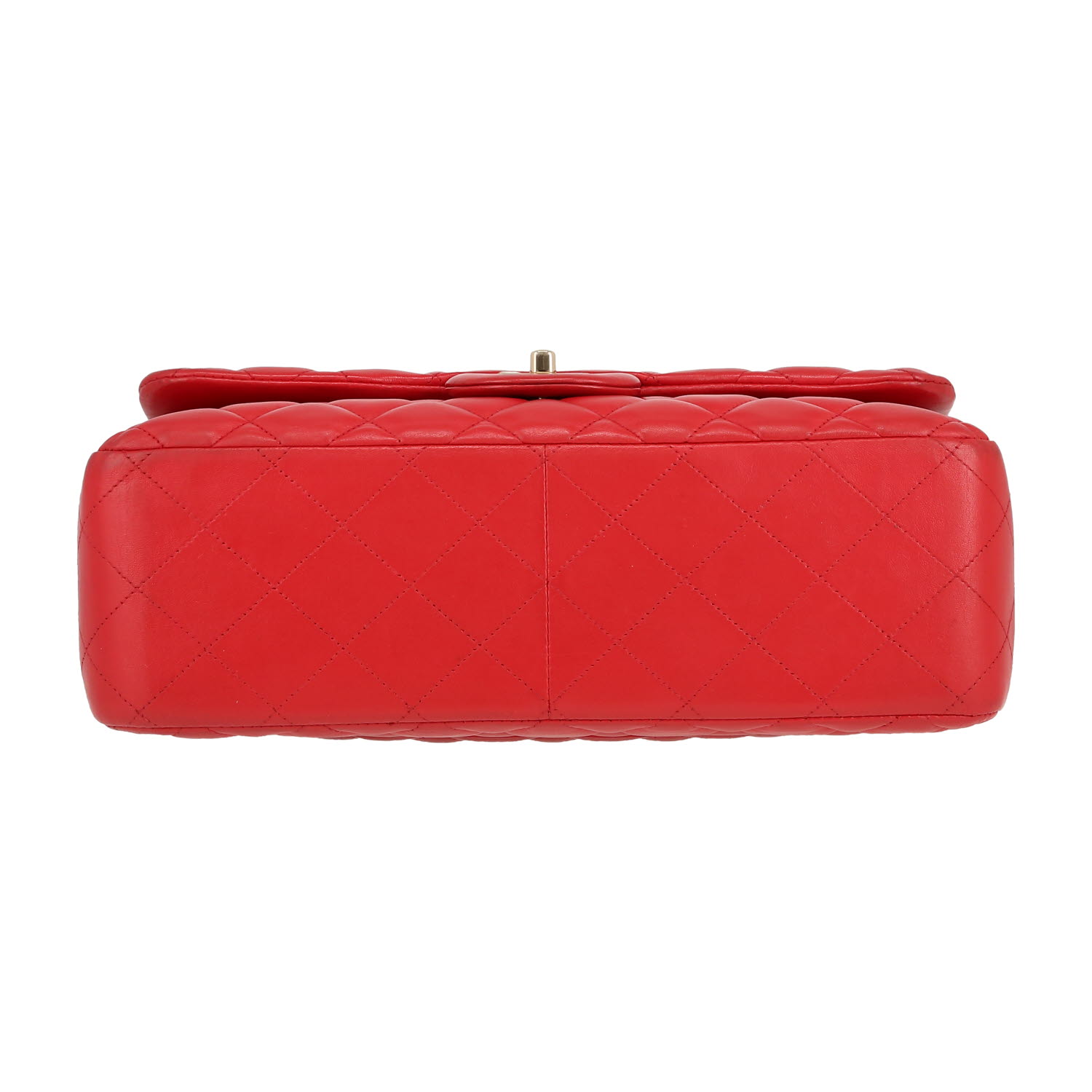 Borsa Chanel  Timeless Jumbo in pelle trapuntata rossa - Detail D1
