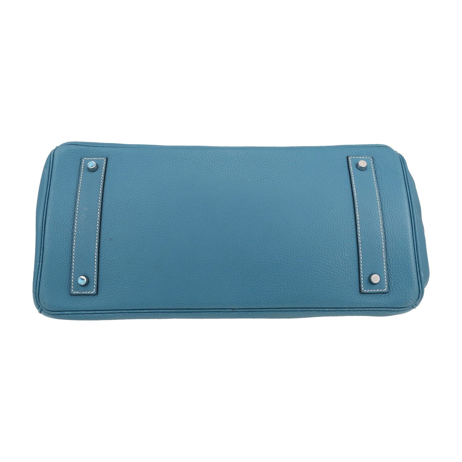 Borsa da spalla o a mano Hermès  Birkin Shoulder in pelle togo blu - Detail D1