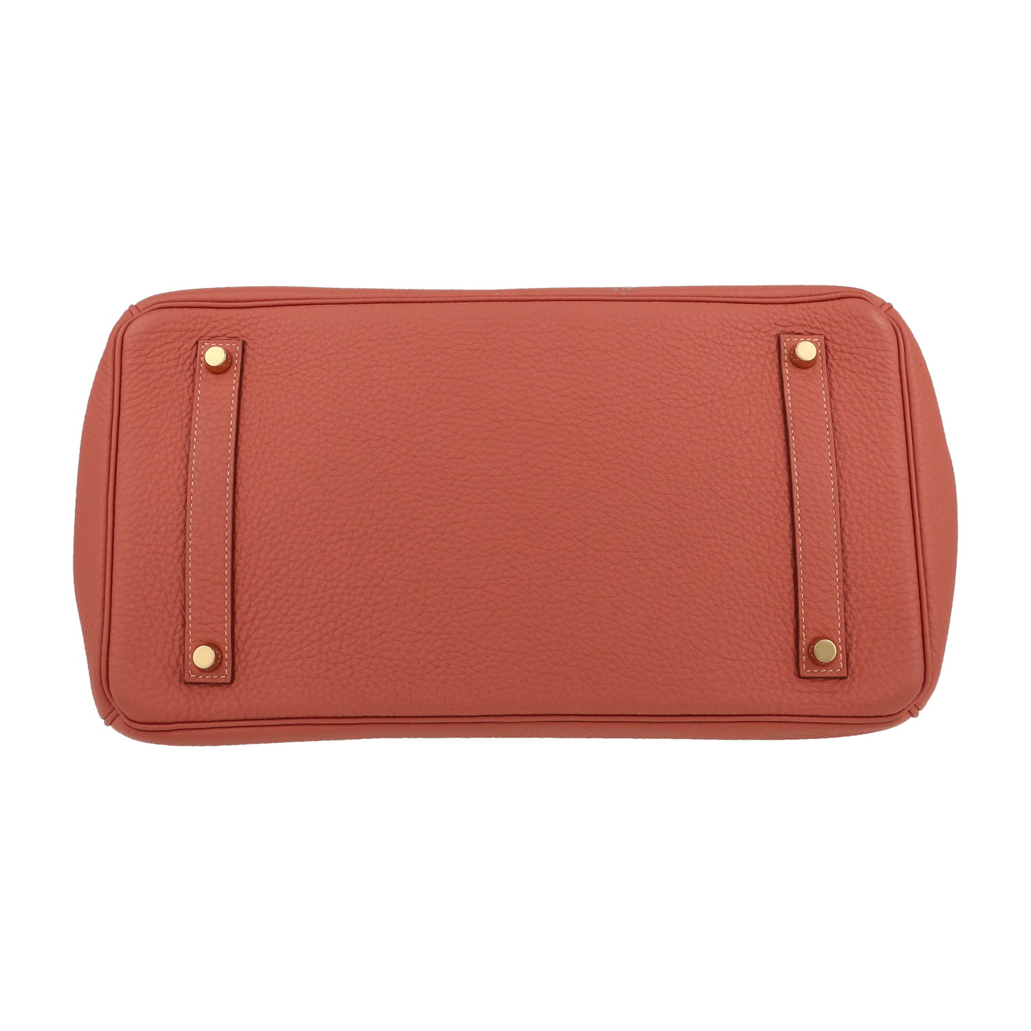 Borsa Hermès  Birkin 35 cm in pelle togo rosa Thé - Detail D1