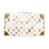 Louis Vuitton  Speedy 30 handbag  in white and multicolor monogram canvas  and natural leather - Detail D1 thumbnail