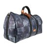 Louis Vuitton  Keepall Editions Limitées travel bag  in blue damier canvas  and black leather - Detail D3 thumbnail