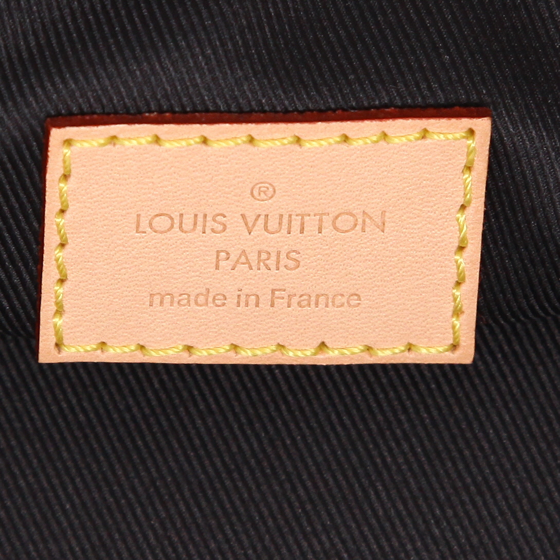 Sac de voyage Louis Vuitton Keepall Editions Limitées en toile damier enduite bleue et cuir noir - Detail D6