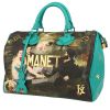 Louis Vuitton Jeff Koons Speedy 30 Manet handbag in multicolor coated canvas  and green leather - 00pp thumbnail