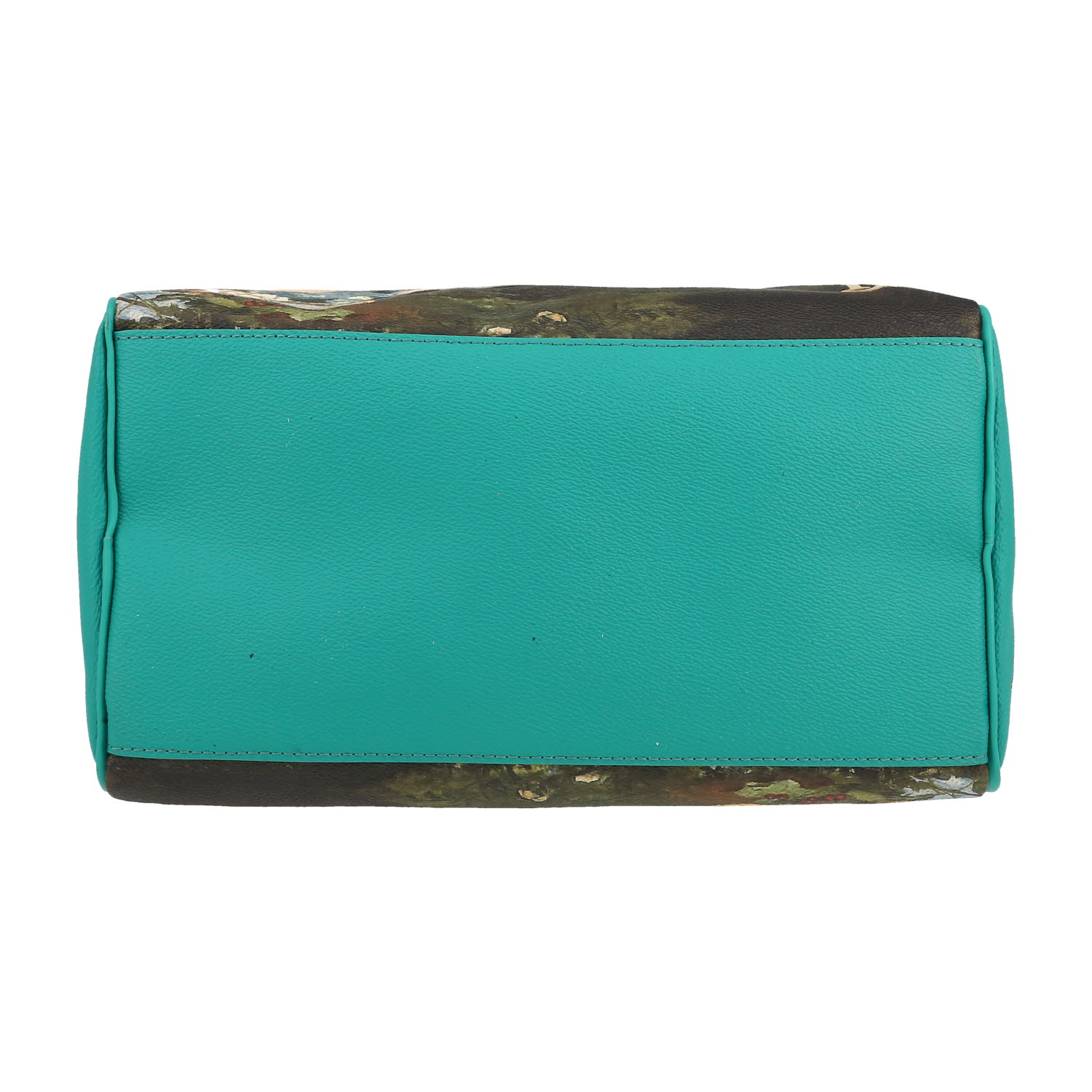 Louis Vuitton  Speedy 30 handbag  in multicolor coated canvas  and green leather - Detail D1