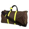 Bolsa de viaje Louis Vuitton  Keepall 50 en lona Monogram marrón y cuero bicolor - 00pp thumbnail