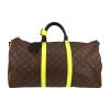 Bolsa de viaje Louis Vuitton  Keepall 50 en lona Monogram marrón y cuero bicolor - Detail D1 thumbnail