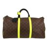 Bolsa de viaje Louis Vuitton  Keepall 50 en lona Monogram marrón y cuero bicolor - Detail D4 thumbnail