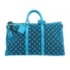 Louis Vuitton   travel bag  in blue canvas  and blue leather - 360 thumbnail