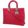 Dior  Lady Dior large model  handbag  in fushia pink leather cannage - 00pp thumbnail