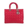 Bolso de mano Dior  Lady Dior modelo grande  en cuero cannage rosa fucsia - 360 thumbnail