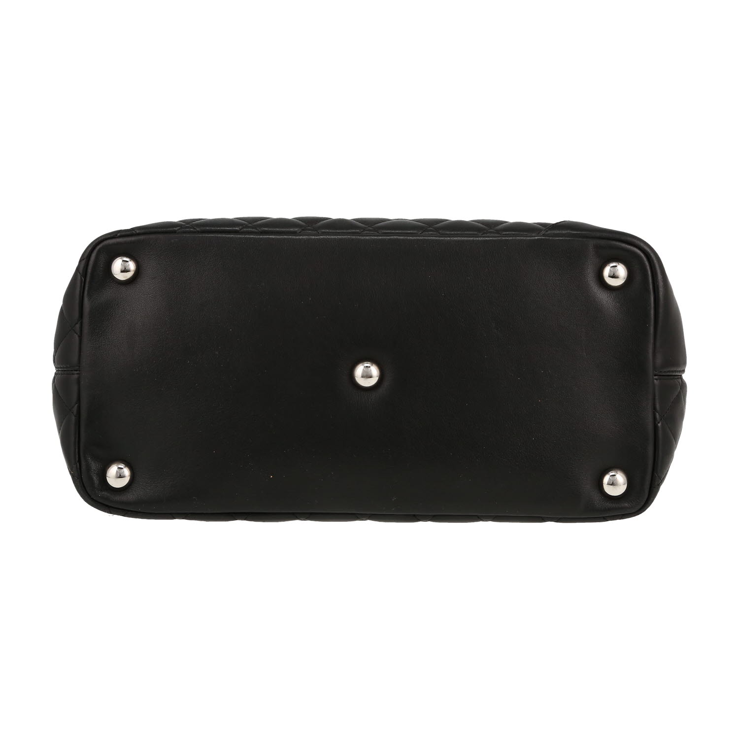 Borsa Chanel  Cambon in pelle trapuntata nera e bianca - Detail D1
