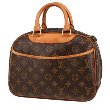 Borsa Louis Vuitton  Trouville in tela monogram marrone e pelle naturale