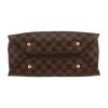 Louis Vuitton  Duomo shoulder bag  in ebene damier canvas  and brown leather - Detail D1 thumbnail