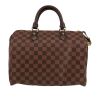 Louis Vuitton  Speedy 30 handbag  in ebene damier canvas  and brown leather - 360 thumbnail