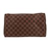Louis Vuitton  Speedy 30 handbag  in ebene damier canvas  and brown leather - Detail D1 thumbnail