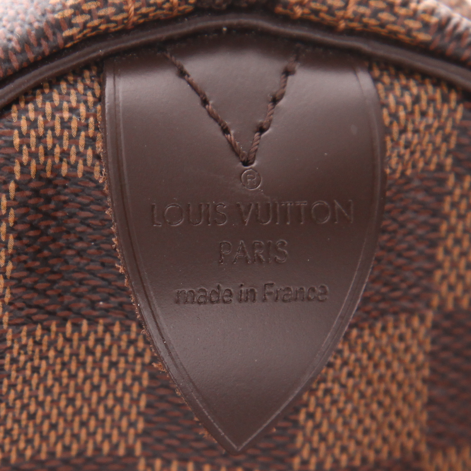 Bolso de mano Louis Vuitton  Speedy 30 en lona a cuadros ébano y cuero marrón - Detail D2