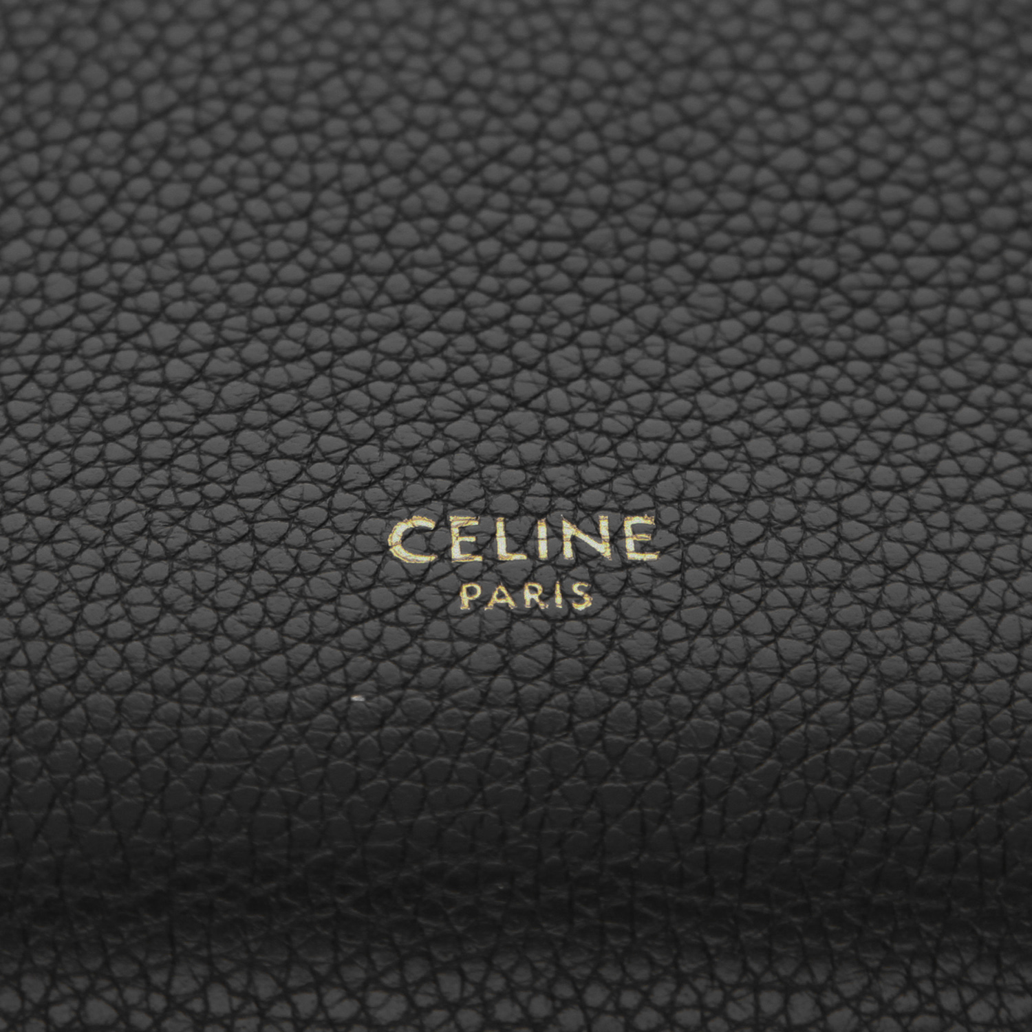Shopping bag Celine  Sac Sangle in pelle nera - Detail D2