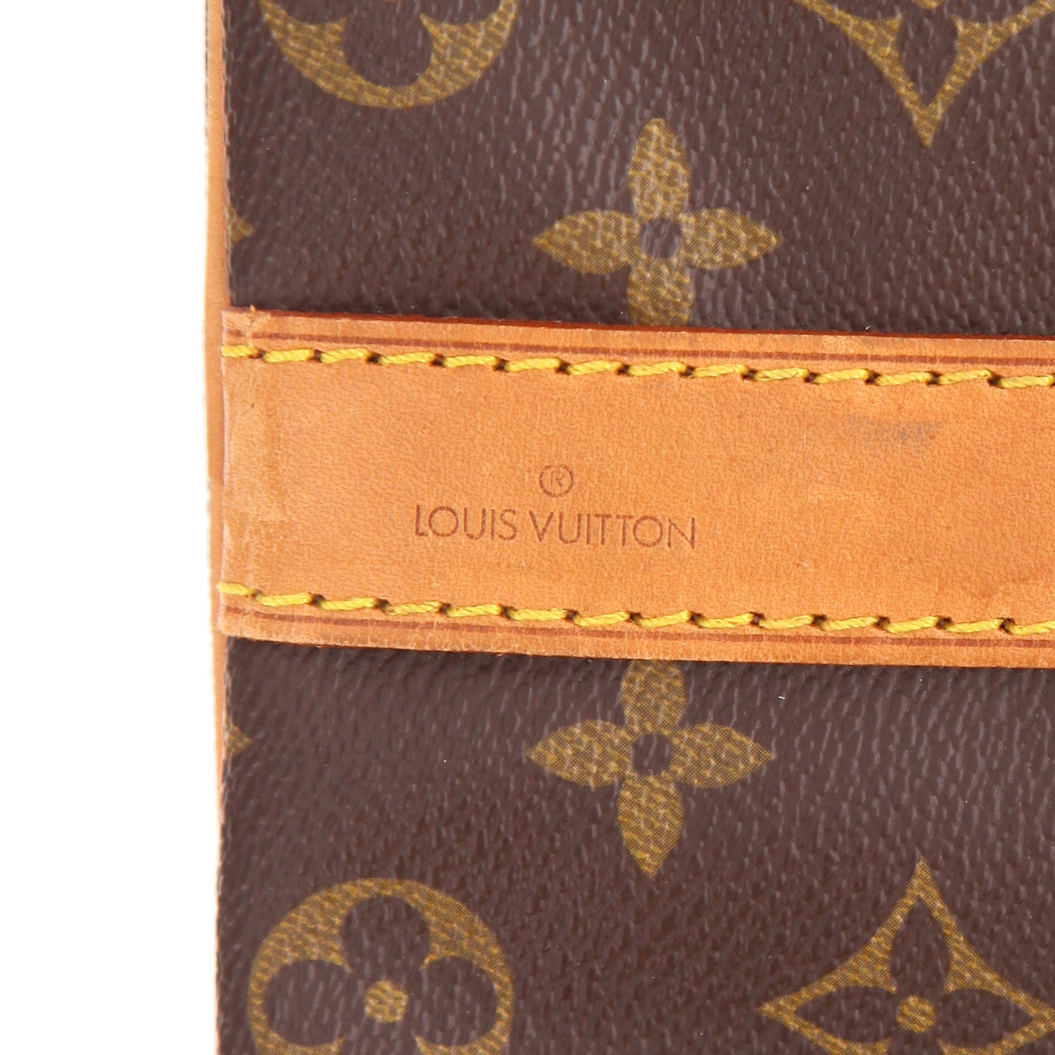 Louis Vuitton  Keepall 50 travel bag  in brown monogram canvas  and natural leather - Detail D6