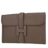 Hermès  Jige pouch  in grey epsom leather - 00pp thumbnail