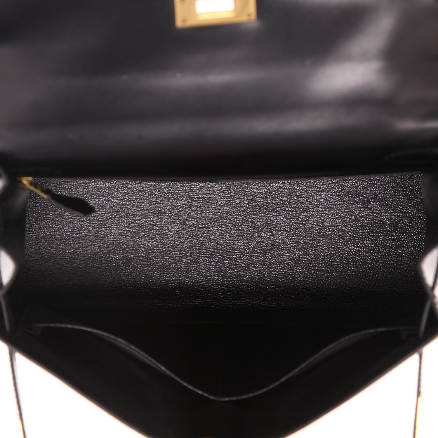 Sac à main Hermès  Kelly 28 cm en cuir box noir - Detail D3
