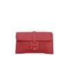 Pochette Hermès  Jige petit modèle  en cuir Courchevel rouge - 360 thumbnail