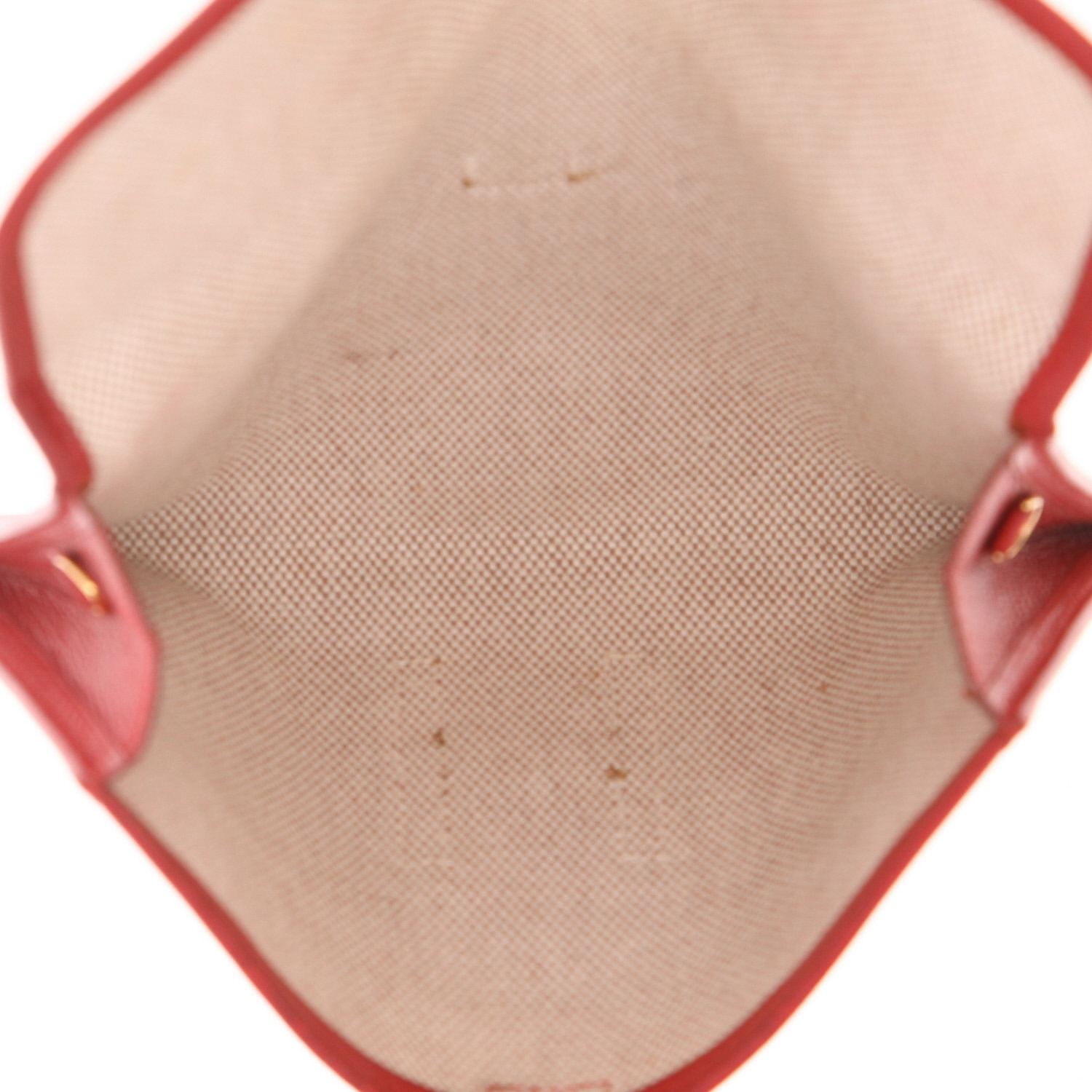 Pochette Hermès  Jige petit modèle  en cuir Courchevel rouge - Detail D3