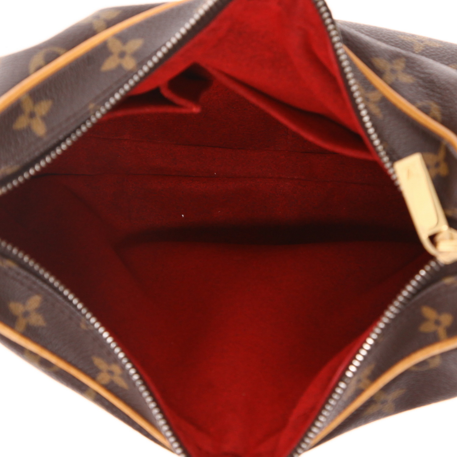 Sac à main Louis Vuitton  Croissant en toile monogram et cuir naturel - Detail D3