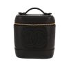 Chanel   vanity case  in black leather - 360 thumbnail