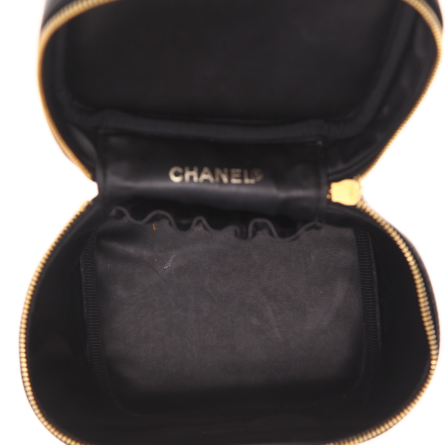 Vanity Chanel   en cuir noir - Detail D3
