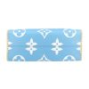 Louis Vuitton   shopping bag  in blue, white and beige monogram canvas  and beige raphia - Detail D1 thumbnail