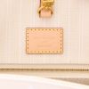 Shopping bag Louis Vuitton   in tela monogram blu bianca e beige e rafia beige - Detail D2 thumbnail