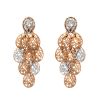 Paire de boucles d'oreilles Pomellato Arabesques en or rose et diamants - 360 thumbnail