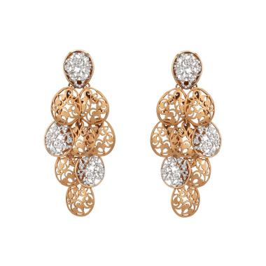 Pendientes Pomellato Arabesques de oro rosa y diamantes
