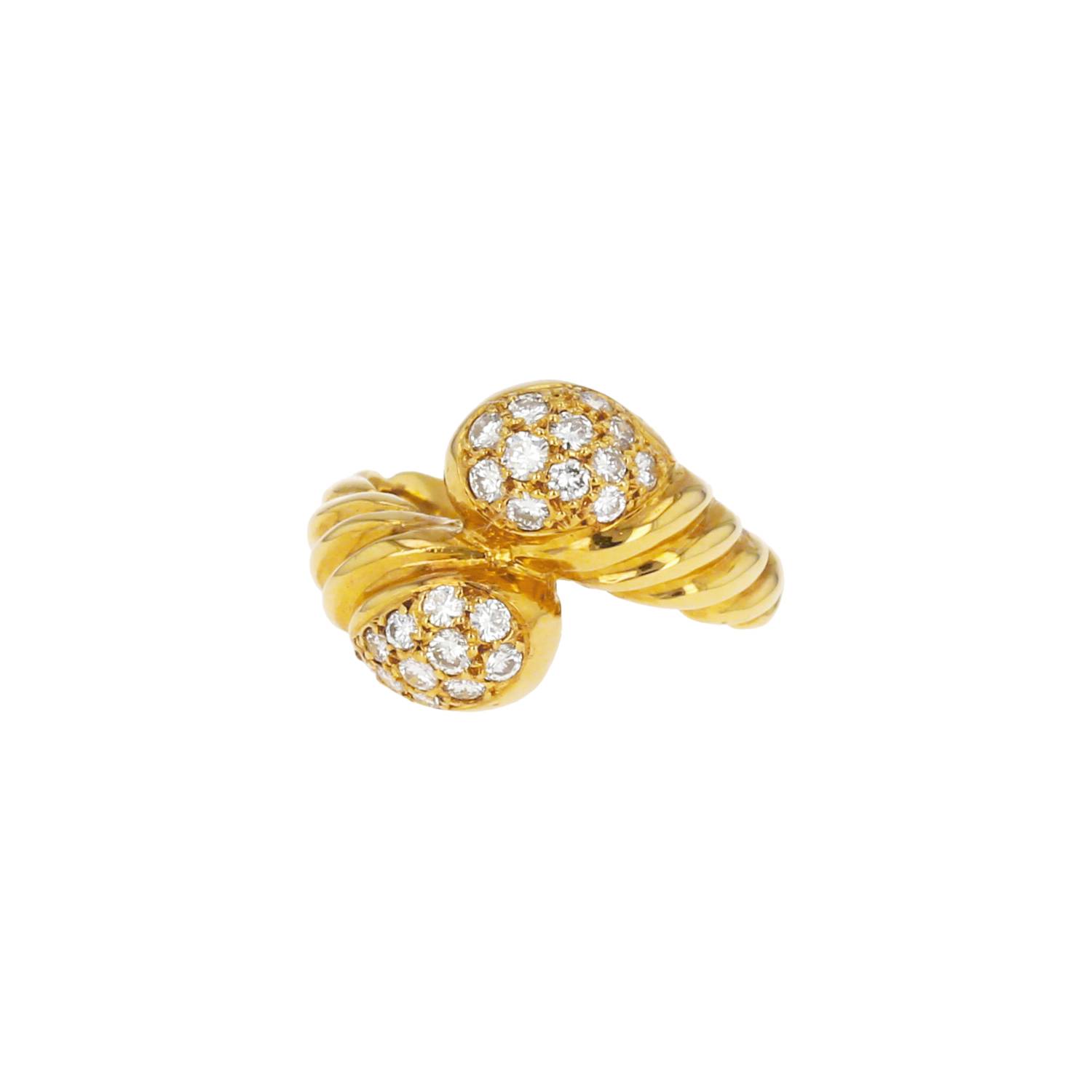 Bague Vintage  en or jaune et diamants