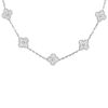 Collar Van Cleef & Arpels Vintage Alhambra de oro blanco y diamantes - 00pp thumbnail