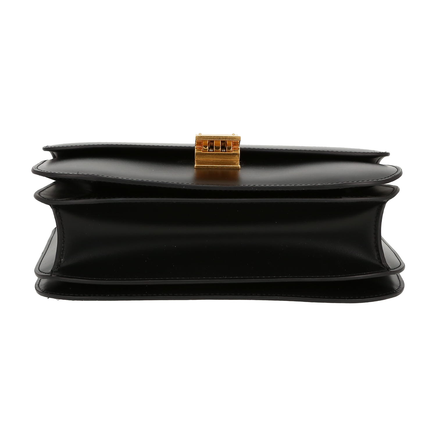 Bolso bandolera Celine  Classic Box en cuero box negro - Detail D1