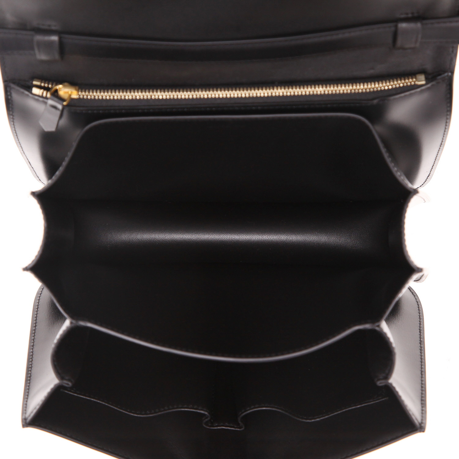 Borsa a tracolla Celine  Classic Box in pelle box nera - Detail D3